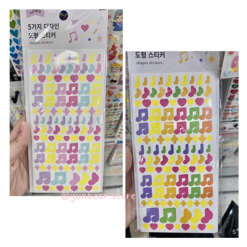 STICKERS TRANG TRÍ SHAPE - DAISO HÀN QUỐC