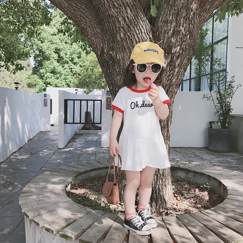 Váy cotton cộc tay bé gái Mia Store