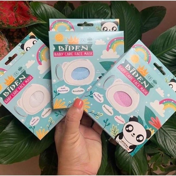 Combo 10 cái Khẩu Trang Trẻ Em 3D Mask Hình Gấu Panda BIDEN