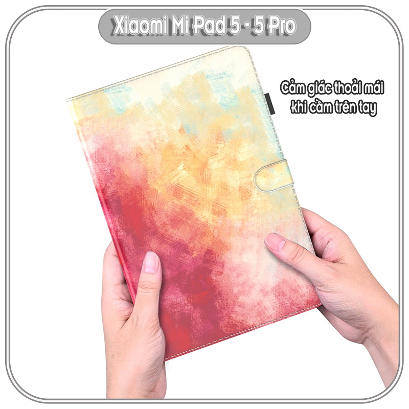 Bao da cho Xiaomi Pad 5 - 5 Pro 2 màu Gradient , viền TPU dẻo đen