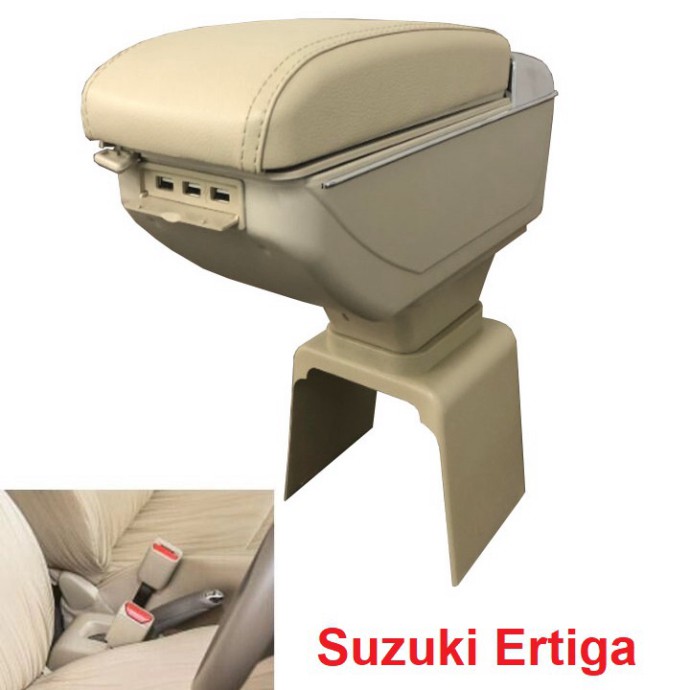 Sản Phẩm Hộp tỳ tay xe hơi, ô tô cao cấp dành cho xe Suzuki Ertiga tích hợp 7 cổng USB mã DUSB-ETG .
