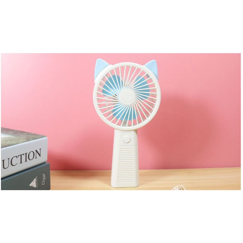 [Siêu Sale] Quạt Mini tích điện cầm tay và để bàn hình tai Mèo | BigBuy360 - bigbuy360.vn