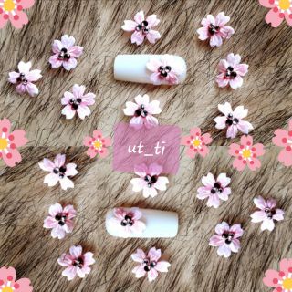 Hoa đào-hoa bột nail