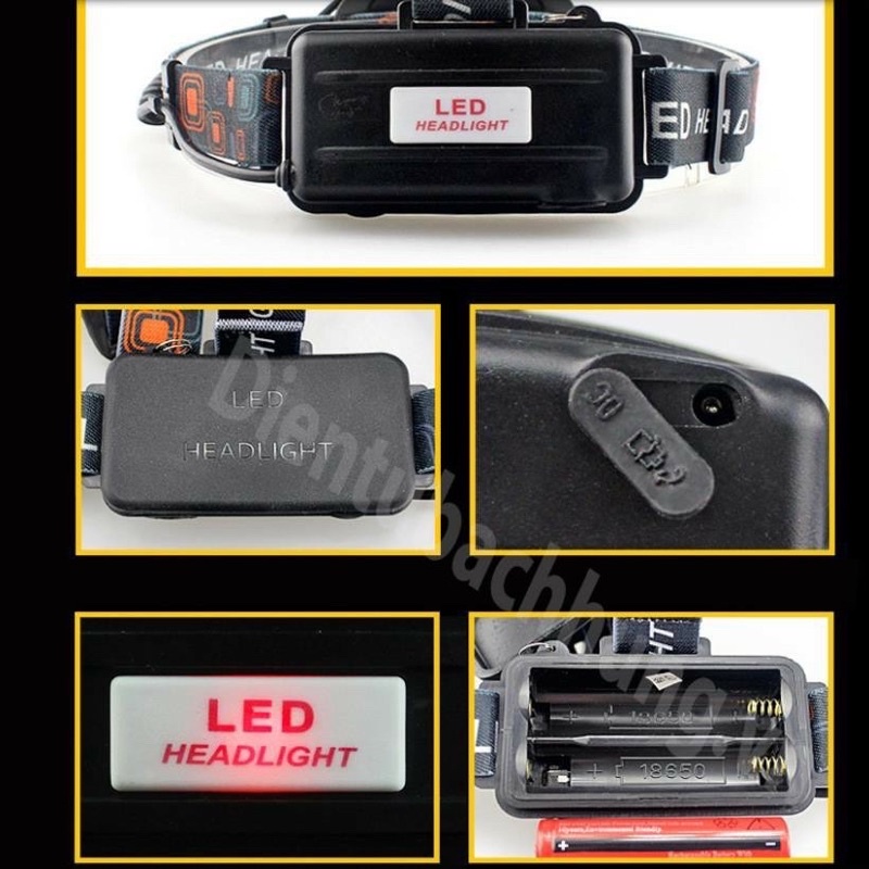 ĐÈN PIN  Đội Đầu 3 Bóng Led Siêu Sáng,