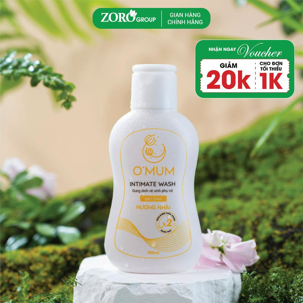 Dung dịch vệ sinh phụ nữ sau sinh O'Mum 100ml làm sạch sản dịch, ngừa viêm nhiễm nấm ngứa, giảm mùi hôi khó chịu