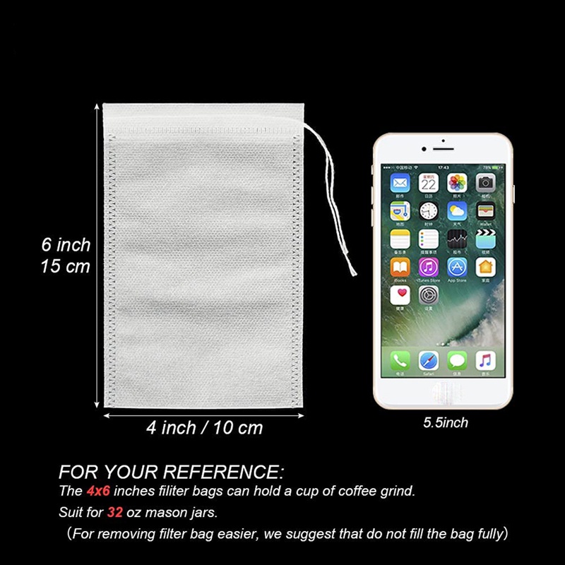 Set 100 Túi Lưới Lọc Cà Phê Dùng Một Lần Tiện Dụng