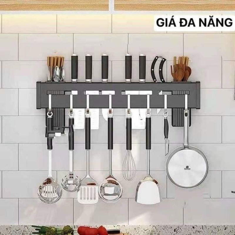 Kệ cài dao kéo đũa thìa hợp kim đen phủ sơn tĩnh điện