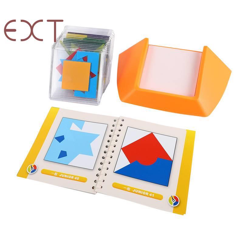 100 Challenge Color Code Puzzle Games Tangram Jigsaw Board Toy