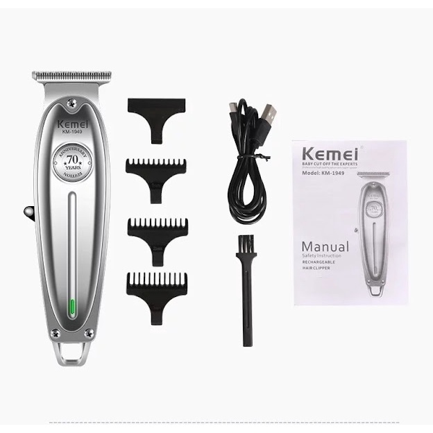 Tông đơ chấn viền Kemei 1949 lưỡi đã mài chuốt bảo hành 6 tháng