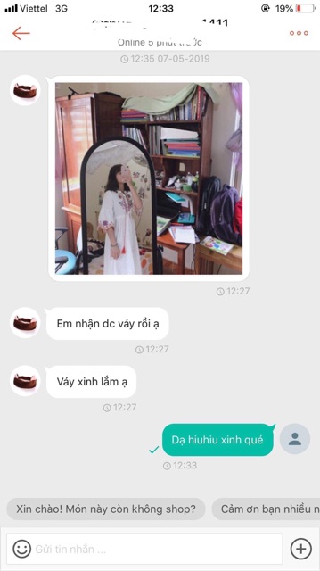 Tiệm cỏ vintage: Váy thổ cẩm kèm ảnh feedback gồm 2 màu: trắng, đỏ