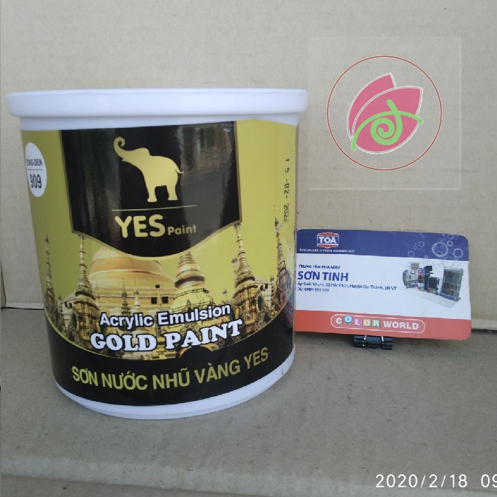 Sơn chậu kiểng màu nhũ đồng đen hệ nước ngoài trời Yes Paint lon 200g hoặc 850g