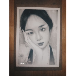 tranh chân dung A5 + khung