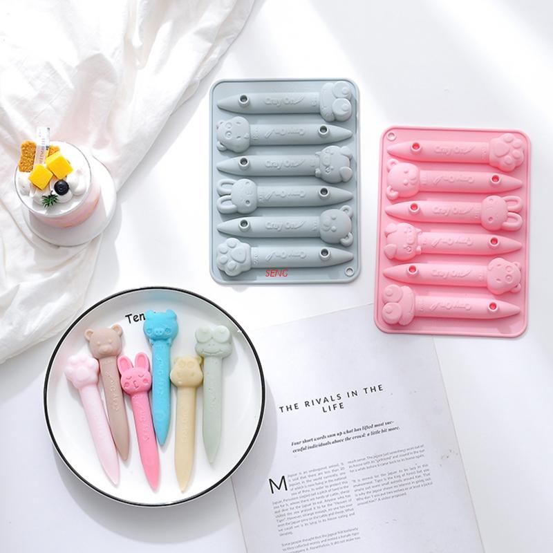Khuôn Silicone Làm Đồ Thủ Công Hình Bút Chì Màu