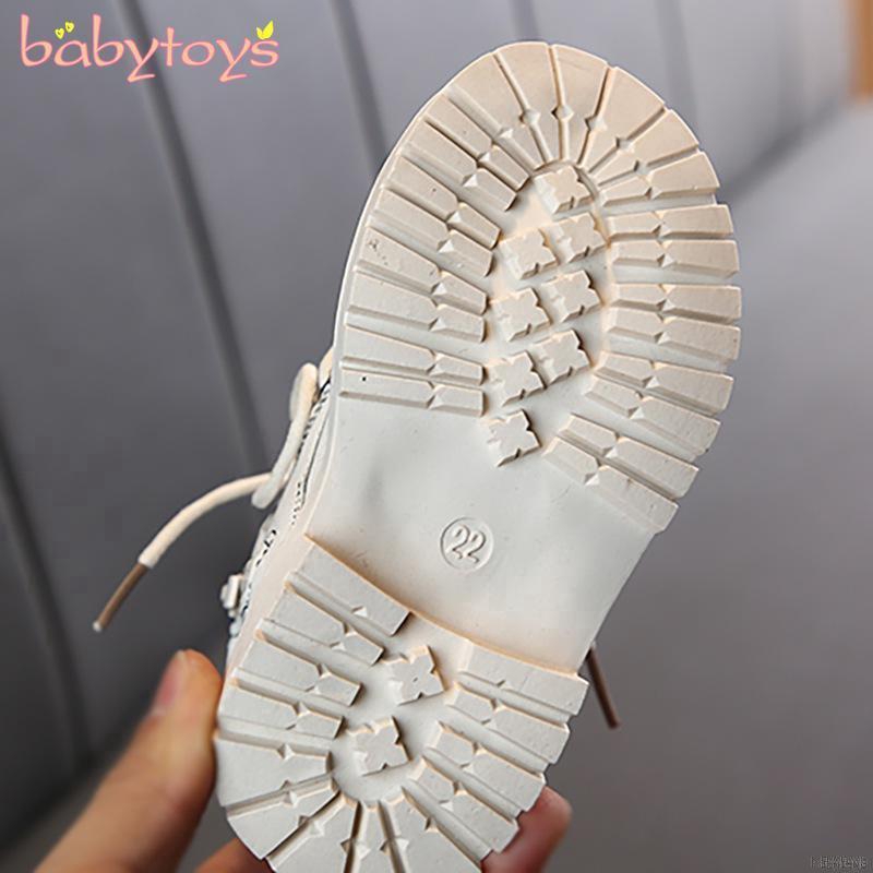 Giày bốt da cổ cao đế dày xinh xắn cá tính cho bé