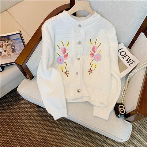 Áo Khoác Cardigan Dệt Kim Hoạ Tiết Thêu Cho Phái Nữ  tao bao