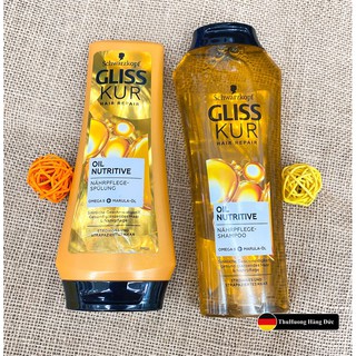BỘ DẦU GỘI & XẢ GLISS KUR OIL NUTRITIVE SCHWARZKOPF