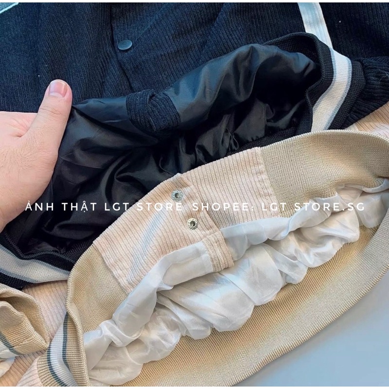 Áo khoác bomber (CÓ ẢNH THẬT) chất dạ nhung tăm cao cấp áo khiacs unisex thêu chưc CHOOSE