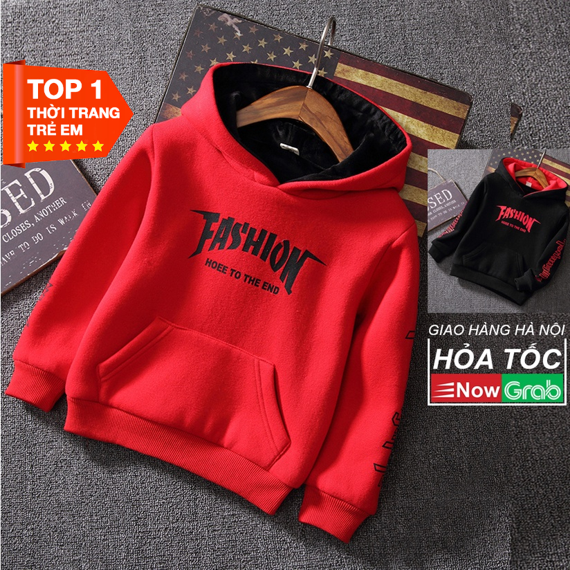 Áo khoác bé trai áo hoodie cho bé trai bé gái size đại từ 6 - 65kg chất nỉ bông FASHION