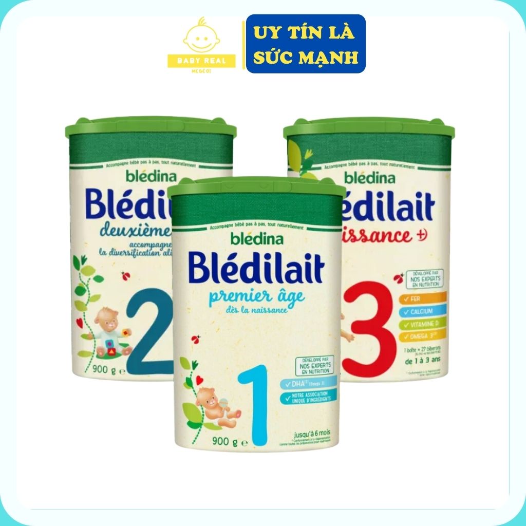 Sữa bột Bledilait Bledina Pháp số 1 2 3 900g 6/2023