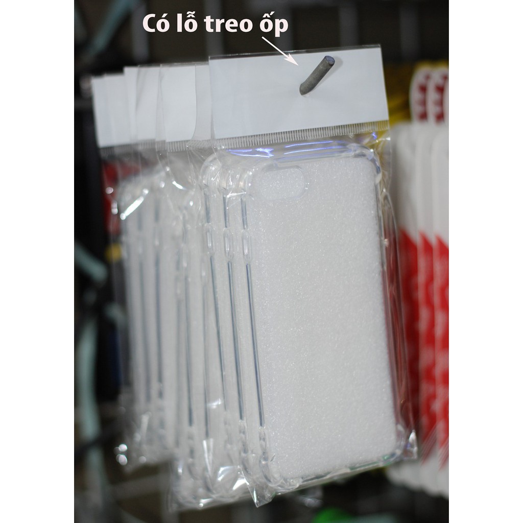 Bịch đựng ốp lưng điện thoại dán miệng có màng ngọc treo - có lỗ móc 20x10 vừa 6.9Inch