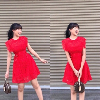 Đầm ren đỏ cánh tiên - JuMe Fashion