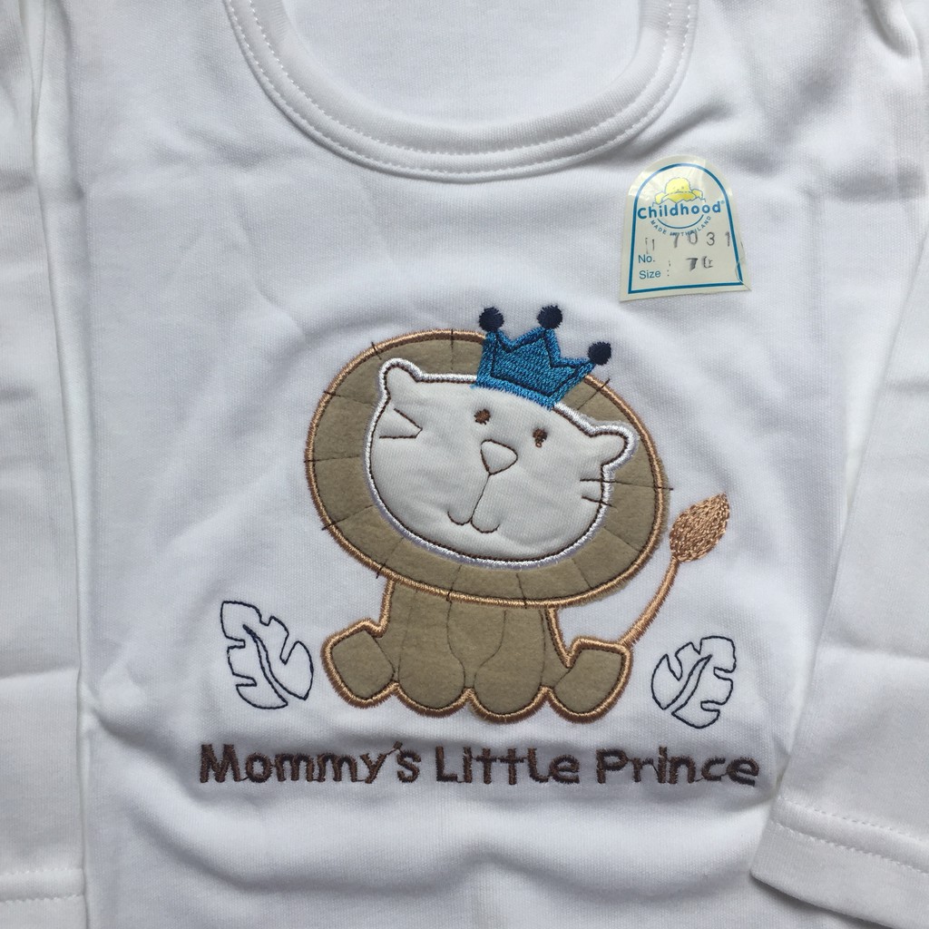 Bộ dài tay gấu trắng cotton cao cấp