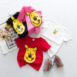 ÁO COTTON HÌNH MẶT GẤU CHO BÉ