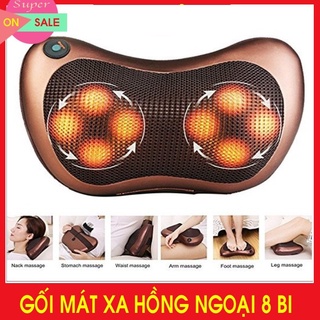GỐI MASSAGE HỒNG NGOẠI 8 BI CÔNG NGHỆ NHẬT BẢN CAO CẤP