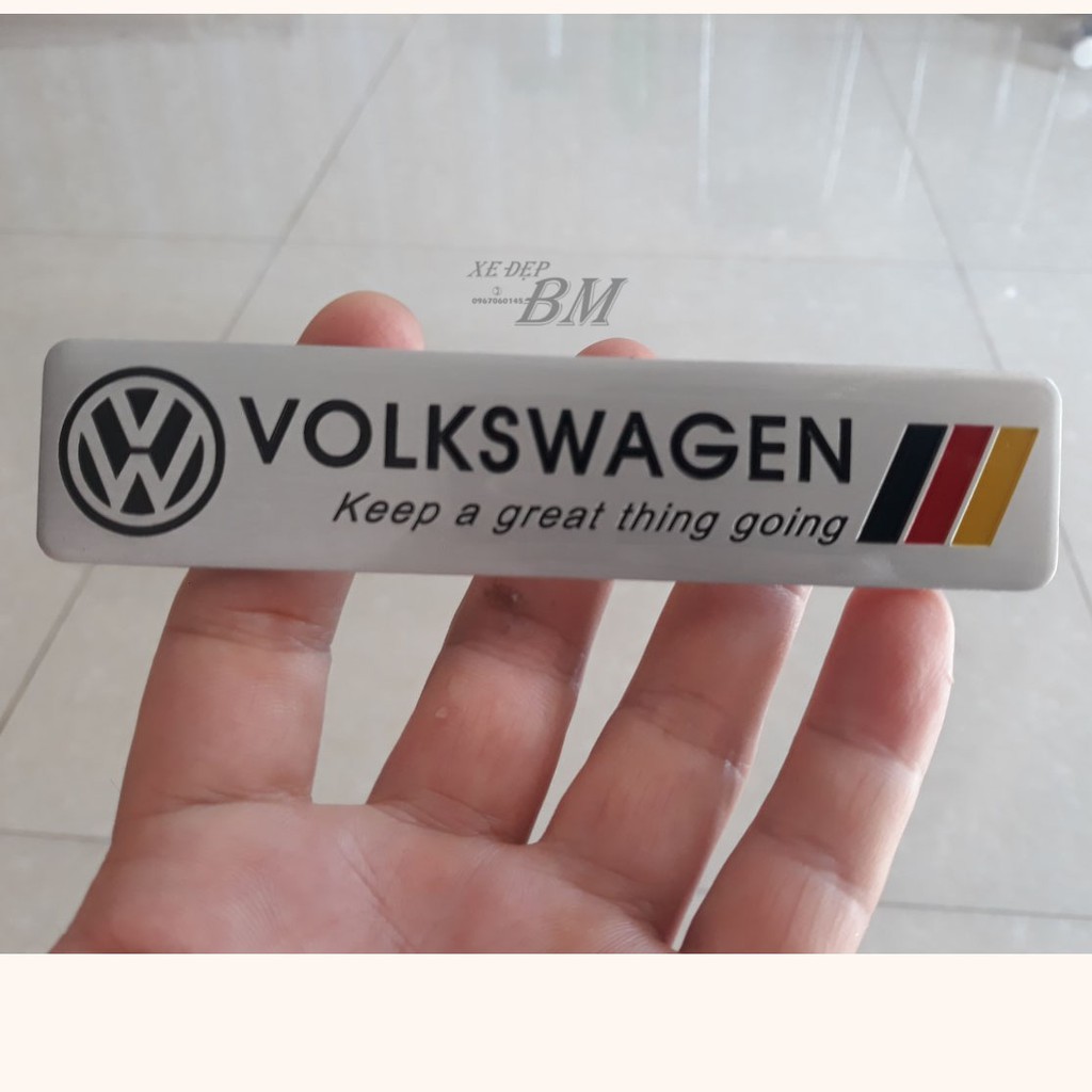 Miếng dán bằng kim loại hình logo cho xe Volkswagen