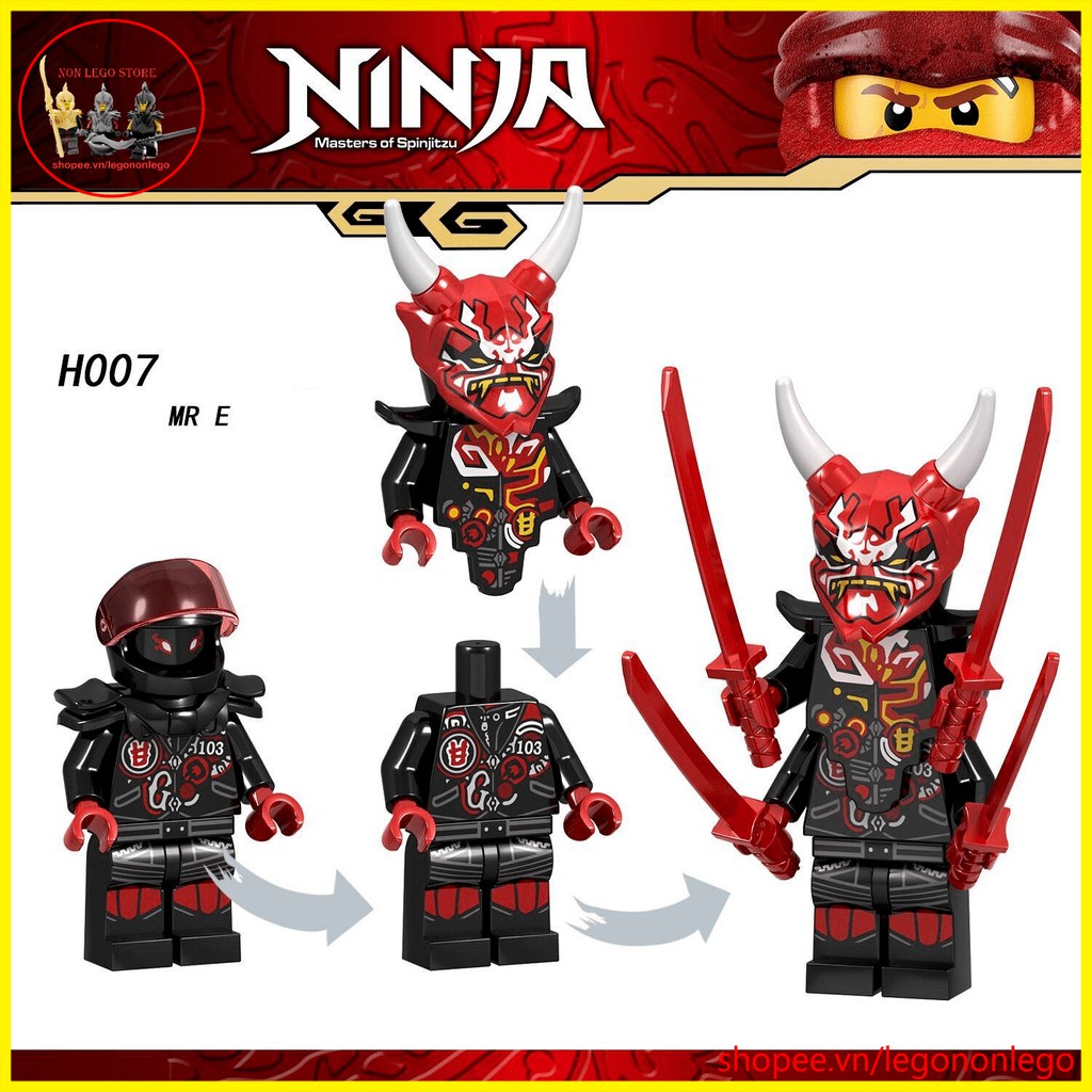 Minifigures nhân vật lego Ninjago Mr E mặt nạ Oni siêu đẹp H007