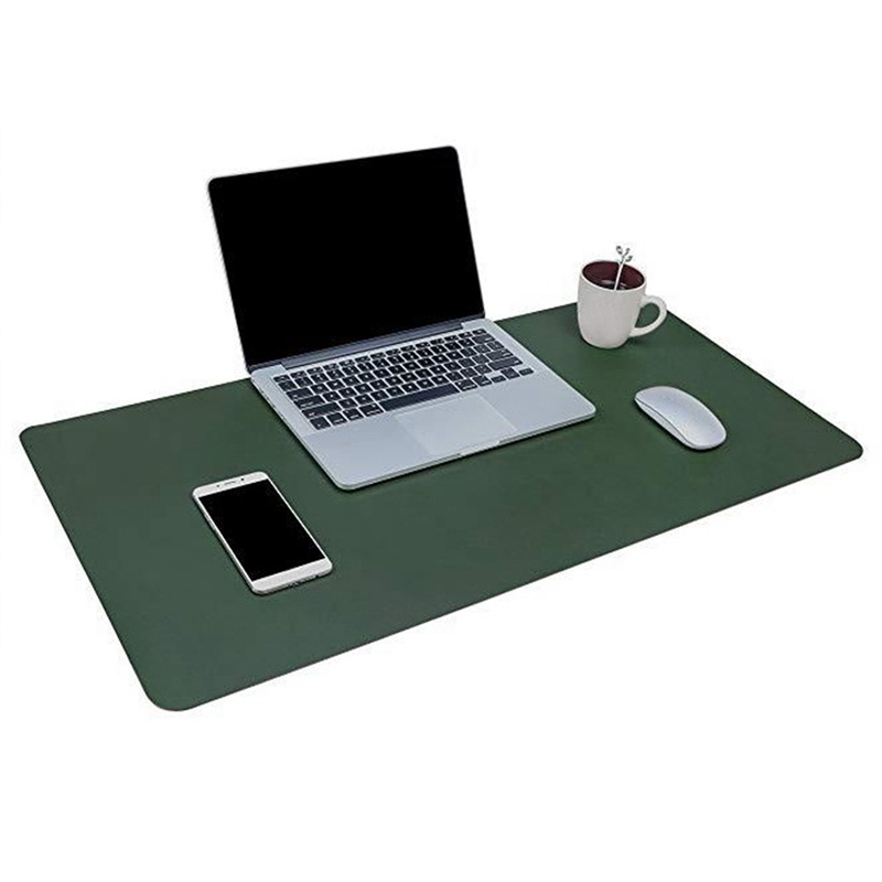 Tấm lót chuột và bàn phím bằng da PU chống trượt màu trơn 60x30cm