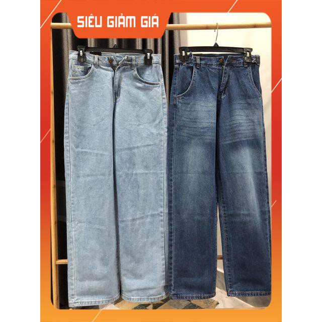 [Hình thật] quần simple jeans xanh đậm Unisex