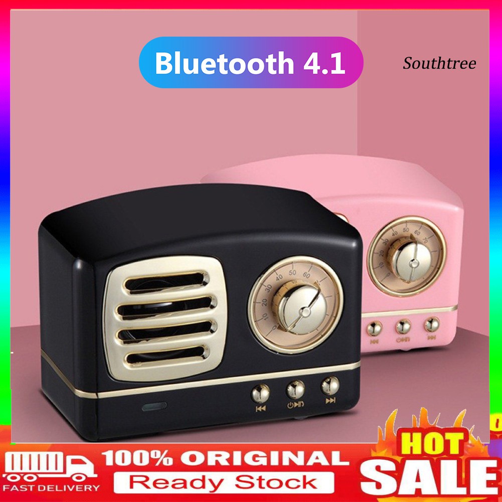 Loa Bluetooth Không Dây Mini Phong Cách Vintage