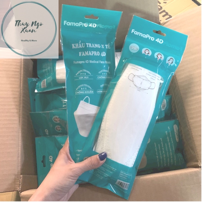 [Combo 50 chiếc] Khẩu Trang 4D KF94 NAM ANH FAMAPRO Kháng Khuẩn, Chống Bụi Mịn, Siêu Mềm Mượt