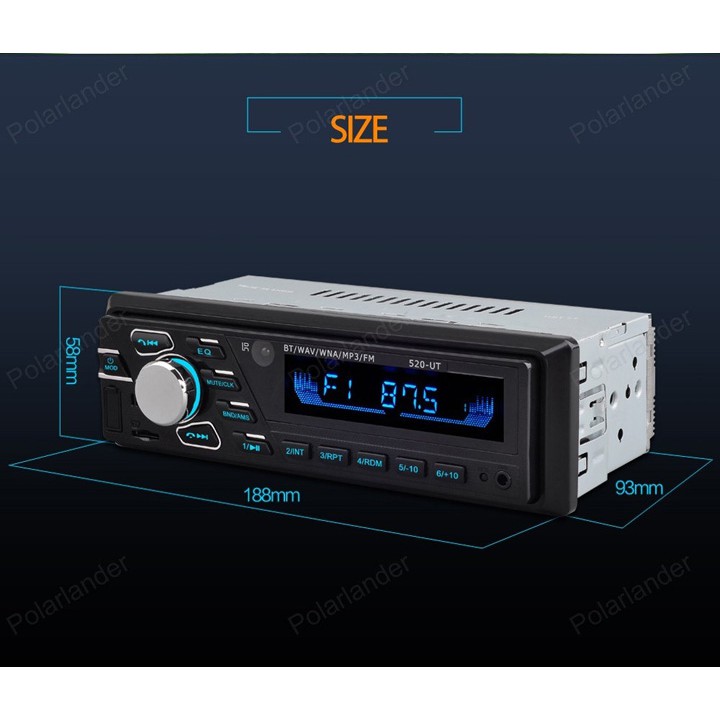 Máy nghe nhạc 24V  kiêm Đài FM cho xe tải  520 AI