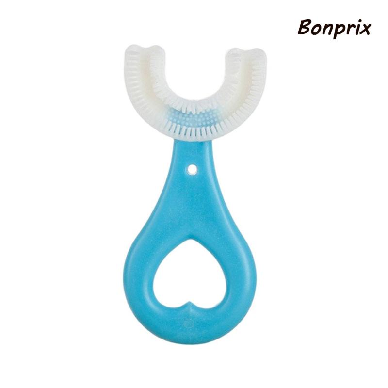 [Hàng mới về] Bàn chải đánh răng cầm tay hình chữ U tiện lợi cho bé từ 2-6 tuổi