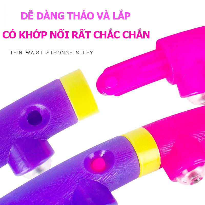 Vòng lắc eo massage Hula Hoop size lớn 98cm hạt từ tính, giảm mỡ bụng