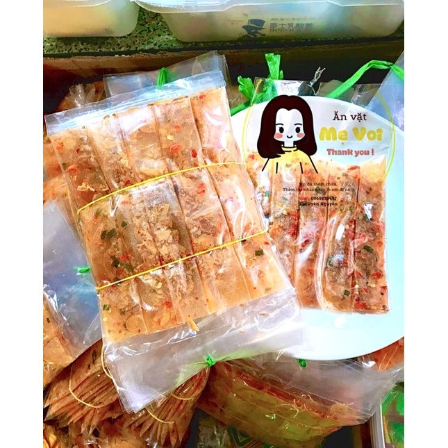 Bánh tráng sấp dẻo cuộn hành phi (1sấp 10b)