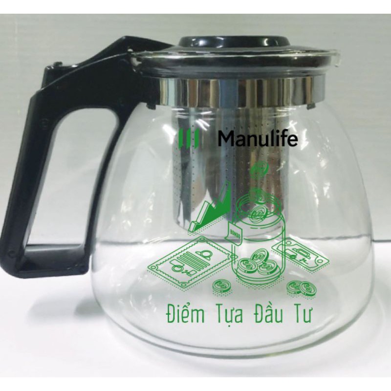 Bộ ấm trà thủy tinh quà tặng Manulife