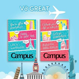 Vở kẻ ngang campus 200 trang Great - Khách sỉ ib
