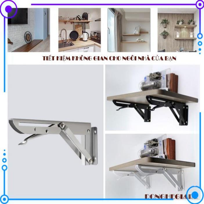 Bản lề gập Inox, ke gập kệ treo tường thông minh