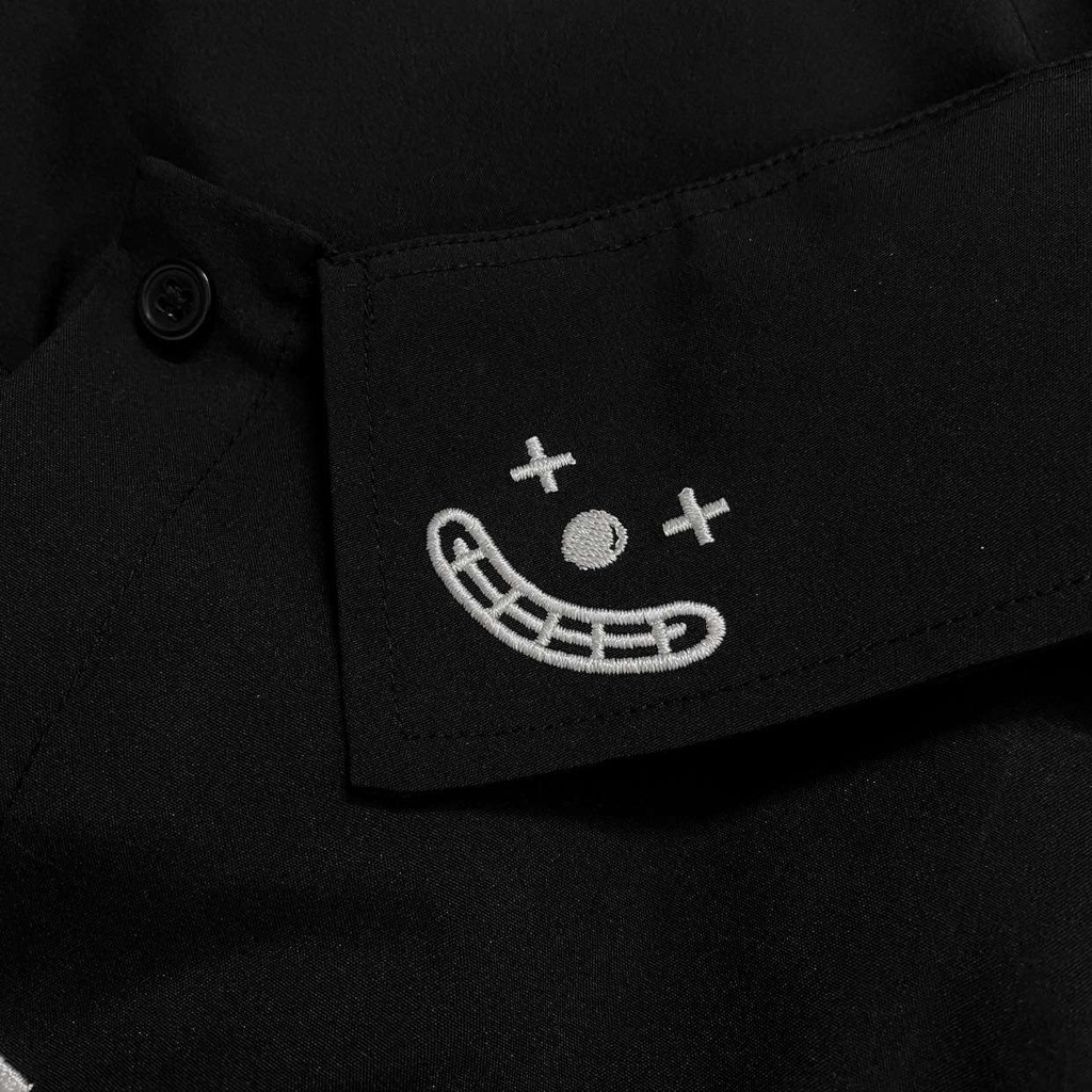 LAUGHTER EMBROIDERED SHIRT - SƠ MI THÊU LOGO BASIC | BigBuy360 - bigbuy360.vn