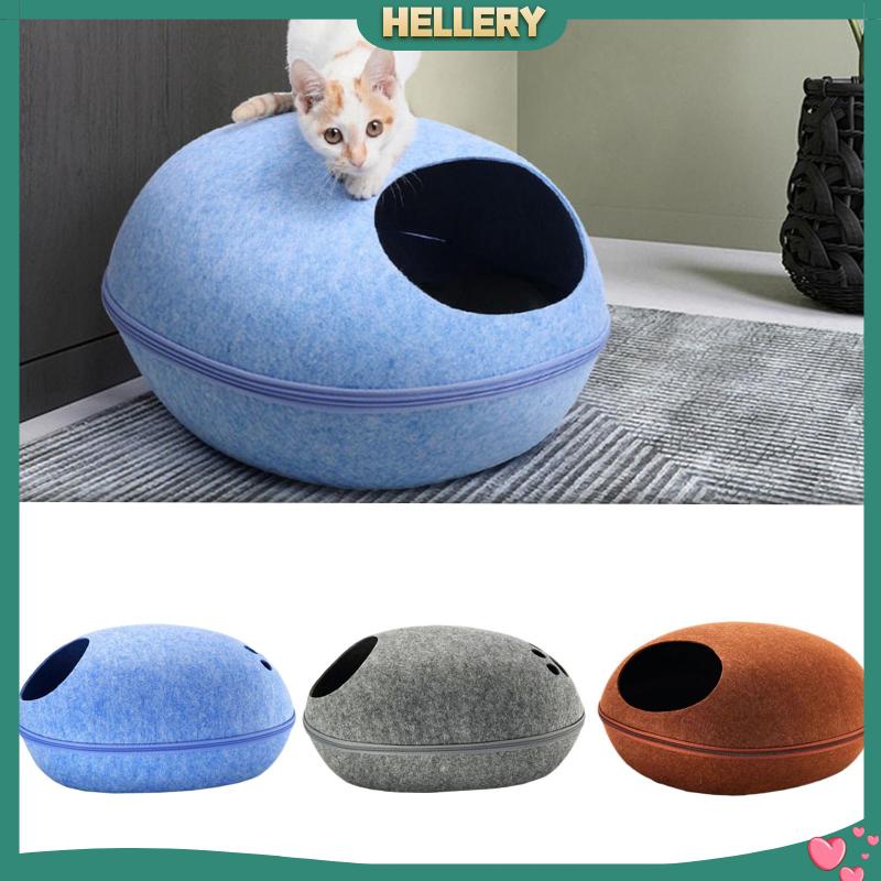 Lều Ngủ Bằng Nỉ Tự Nhiên Có Khóa Kéo Cho Mèo