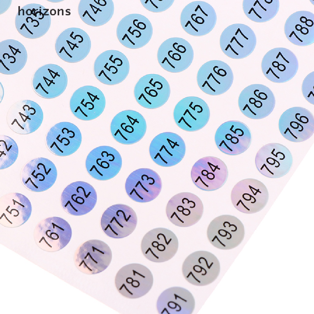 Miếng Dán Số Điện Tử Tự Dính Chống Nước 1-1000 Hình Tròn