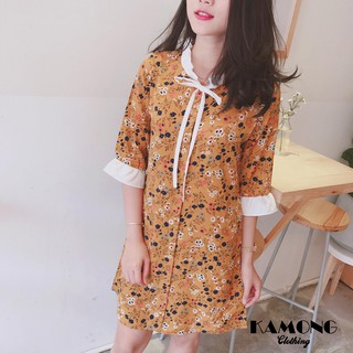 [HÌNH THẬT] ĐẦM HOA CỔ BÈO ( VÀNG )