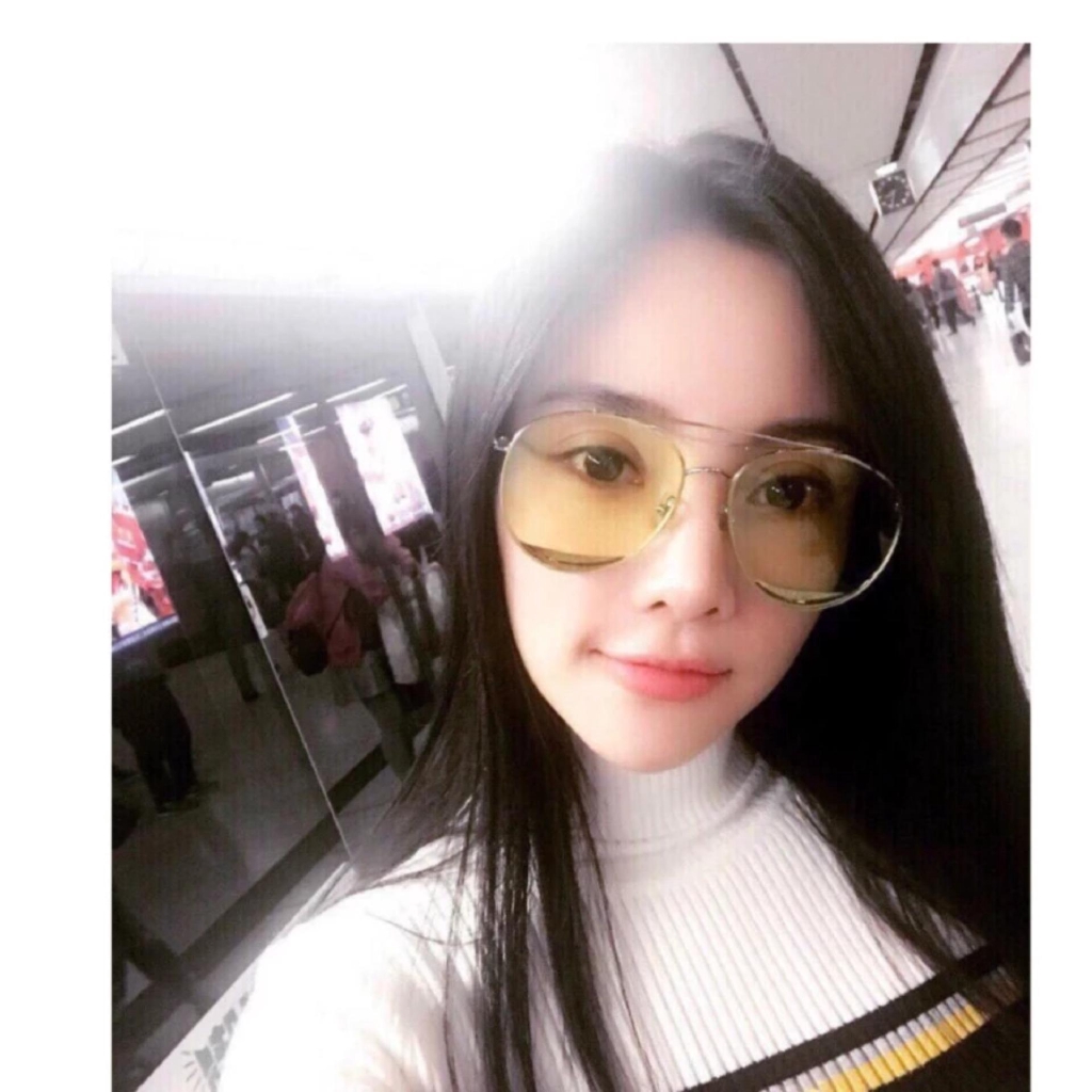 Kính mát xi vàng tròng xuyên đêm màu vàng