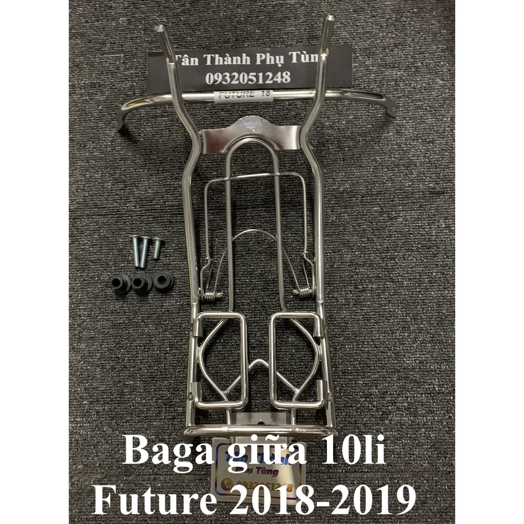 Baga giữa Future 2018-2019 Inox 10li Kèm ốc và cục đệm cao su - Đồ Chơi Xe Máy