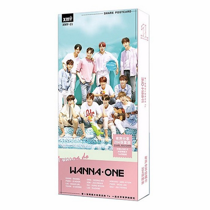 Postcard wanna one hộp ảnh bộ ảnh có ảnh dán + lomo + postcard bưu thiếp