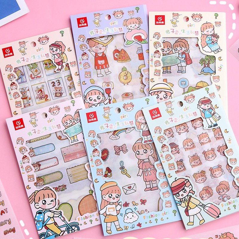 Tấm dán Sticker hoạ tiết hoạt hình xinh xắn