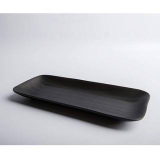Mua Dĩa chữ nhật dài 27.0 x 11.4 x 2.3 cm nhựa melamine phíp kiểu Nhám đen / Vân gỗ  - Plate dish F-DCN38N
